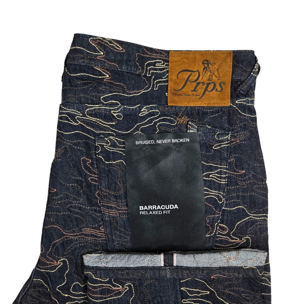 PRPS Selvedge Barracuda Mens 40x35 Relaxed Fit Niseko Denim Japannese Jeans